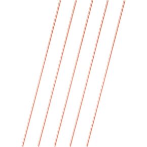 5Pcs 18 Gauge Pure Electrode Copper Round Rod 1.0mm Dia 10" Length Bare Copper Cu Metal Rod for Metal Craft Hobbies