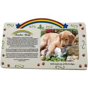 BANBERRY DESIGNS Pet Bereavement Photo Frame Rainbow Bridge Poem