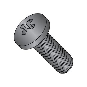 Small Parts MS51957-1B 18-8 Stainless Steel Pan Head Machine Screw, Black Oxide Finish, Meets MS-51957, #1 Phillips, #2-56 Thread Size, 1/8" Length, Fully Threaded, USA Made (Pack of 100)