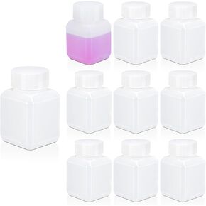 Plastic Container Lab Chemical Reagent Bottles 0.68oz Liquid Solid Storage Bottles Sample Storage Container Sealing Bottle with Cap for Food Storages (Translucent, 0.68oz,10 PACK)