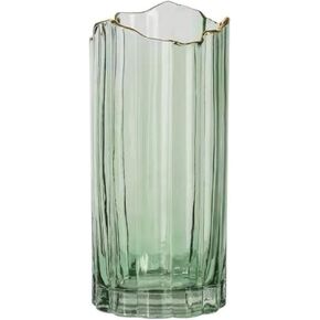 Tall Glass Vase for Flower Vase Heavy Large Cylinder Vase Home Decoration Green12x30cm
