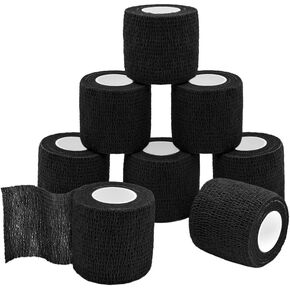 Self Adherent Wrap Bandages Self Adhering Cohesive Tape Elastic Athletic Sports Tape for Sports Sprain Swelling and Soreness on Wrist and Ankle 8PCS 2 in X 14.7 ft (Blue)