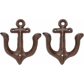 Elephant Shaped Coat Hook,Cast Iron Single Key Rustic Hook,Heavy Duty Decorative Vintage Coat Rack,Vintage Wall Mounted for Gift, Single Hook 2 Pcs