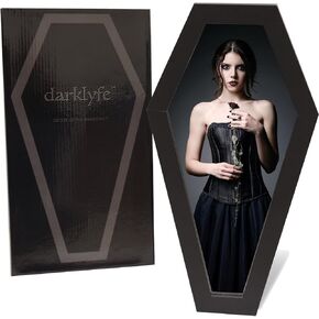 Gothic Decor Coffin Mirror - Wall Mounted, Tabletop, Home Mirror, All Rooms, 13 x 7 Inches