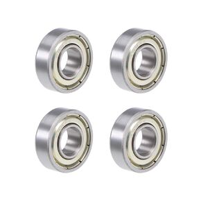 uxcell 698ZZ Deep Groove Ball Bearing 8x19x6mm Double Shielded Chrome Steel Bearings 4-Pack