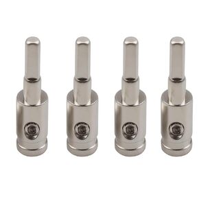 4PCS 8 Gauge Amp Input Reducer 8 Gauge to 10 Gauge Power Wire Reducer Car Stereo Audio Amp Terminal Connectors for Amplifier Connection Adapter Brass with Nickel Plated 8GA