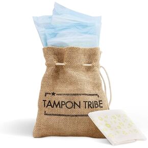 Tampon Tribe - Reusable Menstrual Pads (2 Pack) - Zero Waste Organic Cotton Cloth Pads - Washable, Leak Free, Odor Free, Toxin Free, Eco Friendly Sanitary Menstrual Pads for Women - Medium Absorbency