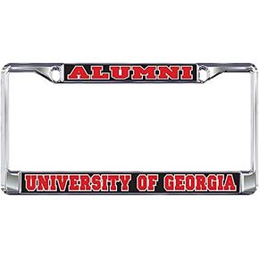 Georgia Bulldogs Metal Domed License Plate Frame for Front or Back of Car Officially Licensed (Alumni)