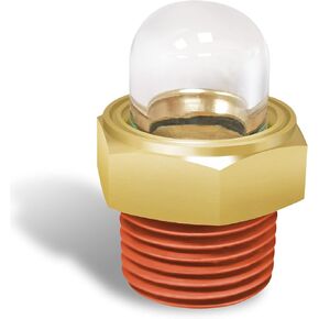 Fanovo Set Of 1 Dome Oil Sight Glasses，1/2'' NPT Brass Surper Transparent Dome Oil Sight Plug Sanitary Sight Window for Tanks, Air Compressors, Pumps, Piping System, Automotive Industries lab Equipmen