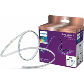 PHILIPS Smart Wi-Fi Wiz Connected Color and White Dimmable Tunable Light Strip Starter Kit 6.5ft (2M), 25249