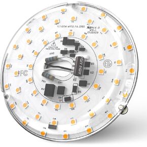 3.93'' LED Light Engine Retrofit Kit for Ceiling Fan Light, 12W 1000Lm Dimmable Ceiling Fan Light Replacement, 3000K Light Engine for Ceiling Fan, Pendant, Lantern, Warm Light, ETL Listed
