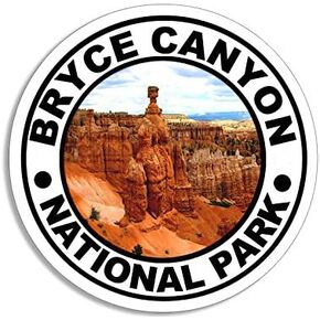 Round Bryce Canyon National Park Sticker (Hike Hiking Inspiration Point Vinyl Decal Utah (3 inch)