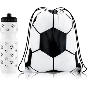 2 Pcs Baseball Party Favors Sports Drawstring Bag 24 oz Baseball Reusable Water Bottles Sports Water Bottle for Sporting Cycling Working Traveling Gym Outdoor
