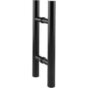 Alise Shower Door Handle Black,Sliding Shower Glass Door Pull,Square Back to Back Handle Bar for Shower Doors,SUS304 Stainless Steel Shower Hardware Replacement Parts,LS6040F-B,16 Inch