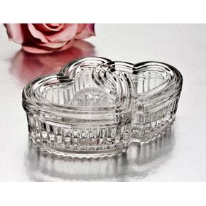 STUDIO SILVERSMITHS 43858 صندوق قلب مزدوج كريستالي