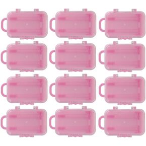 12pcs Mini Travel Hard Suitcase Box Wedding Favors Party Reception Candy Toy - Pink