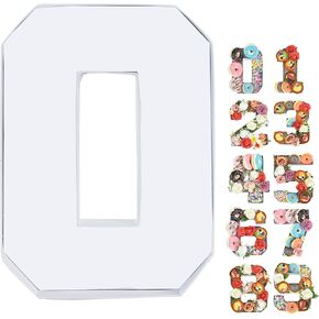 TONIFUL 10" White Paper Mache Number Cardboard Chocolate Covered Strawberries Fillable Sweets Macarone Candy Container Box (1)