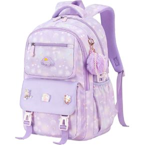 Cute Backpack for Girls,15.6'' School Backpack for Girls,Waterproof & Large Capacity Kids Backpack Ages 6-12 (Blue)
