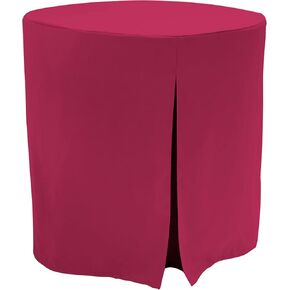 Machine Washable Polyester Solid Fitted Stain Resistant Table Cover Rectangular 48-inch x 24-inch Tablecloths for Events Wedding Special Occasions Table Cloth 4-foot, White