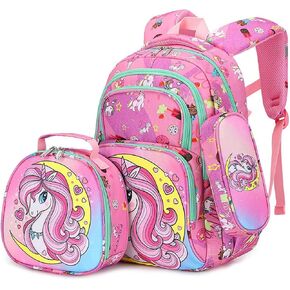 Three-Piece Backpack Set Boys Girls Meal Bag Pen Bag Lightweight Backpack Dinosaur