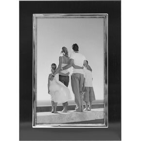 Malden International Designs 9054-57 Uptown Matte Silver with Silver Fashion Metal Frame, 5x7, Silver