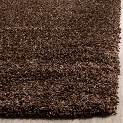 سجادة SAFAVIEH California Shag Collection - 2'3" x 9'، بنية، غير قابلة للتساقط وسهلة العناية، سميكة 2 بوصة مثالية للمناطق ذات الحركة العالية في غرفة المعيشة وغرفة النوم (SG151-2727) in Saudi Arabia