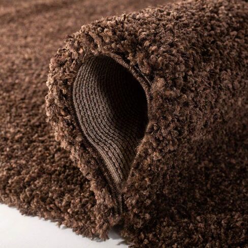 سجادة SAFAVIEH California Shag Collection - 2'3" x 9'، بنية، غير قابلة للتساقط وسهلة العناية، سميكة 2 بوصة مثالية للمناطق ذات الحركة العالية في غرفة المعيشة وغرفة النوم (SG151-2727) in Saudi Arabia