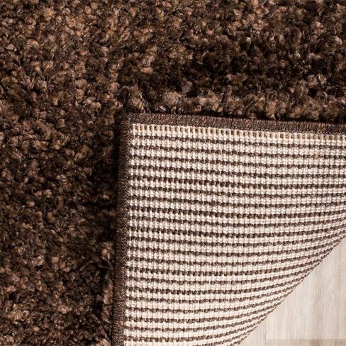 سجادة SAFAVIEH California Shag Collection - 2'3" x 9'، بنية، غير قابلة للتساقط وسهلة العناية، سميكة 2 بوصة مثالية للمناطق ذات الحركة العالية في غرفة المعيشة وغرفة النوم (SG151-2727) in Saudi Arabia