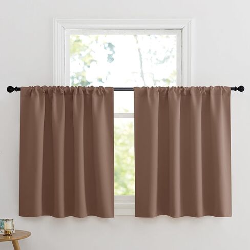 KGORGE Grey Blackout Curtains for Bedroom 63 Inches Length - Rod Pocket Thermal Insulated Room Darkening Curtain for Living Room, 42 x 63 Inch, 2 Panels, Minor Flaw in Saudi Arabia