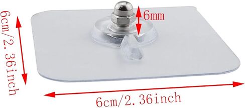 Screw Hook 8pcs Adhesive Wall Mount Screw Hooks for Home Bathroom Kitchen Living Room Office 6mm in Saudi Arabia