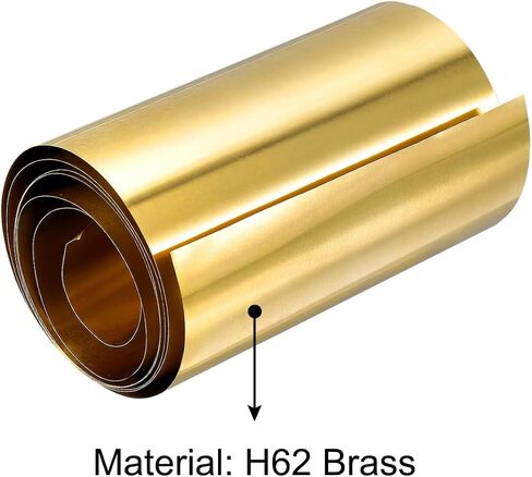 uxcell Brass Sheet Roll, 1Pcs 40" x 4" x 0.012" H62 Metal Foil Plate for Crafts, Electrical Repairs, Industry in Saudi Arabia