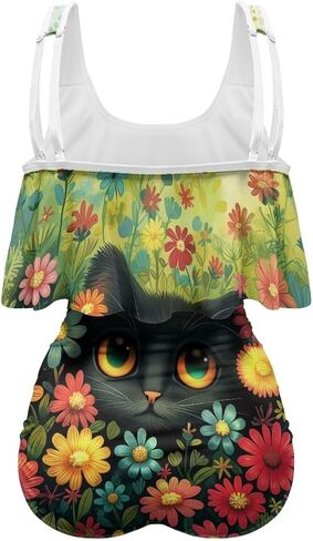 Women Mushroom High Waist Tummy Control Bikini Swimsuit Summer Two Piece Bathing Suit(S-2XL) in Saudi Arabia