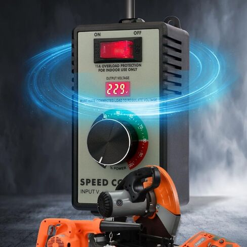 AC Motor Speed Controller ,120V 15A 4000W Fan Speed Controller for Electric Motor,Variable Speed Controller with Overload Protection, Electronic Voltage Regulation, and Voltage LED Display in Saudi Arabia
