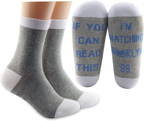 هدية مستوحاة من LEVLO Brooklyn إذا كنت تستطيع قراءة هذه الجوارب القطنية I'm Watch Brooklyn Brooklyn N*ne Nine Fans Gift (زوجان/مجموعة) in Saudi Arabia