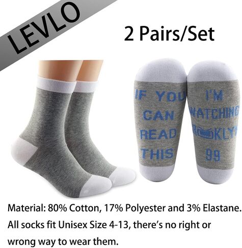 هدية مستوحاة من LEVLO Brooklyn إذا كنت تستطيع قراءة هذه الجوارب القطنية I'm Watch Brooklyn Brooklyn N*ne Nine Fans Gift (زوجان/مجموعة) in Saudi Arabia