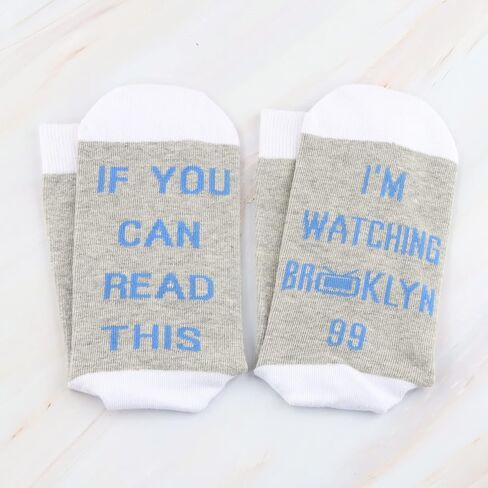 هدية مستوحاة من LEVLO Brooklyn إذا كنت تستطيع قراءة هذه الجوارب القطنية I'm Watch Brooklyn Brooklyn N*ne Nine Fans Gift (زوجان/مجموعة) in Saudi Arabia
