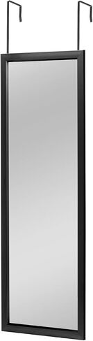 Natsukage Over The Door Mirror Wall Mirror Full Length Mirror Dressing Mirror Hanging Door Mirror for Bedroom Living Room Locker Room, Polystyrene Frame (47"x16", Black PS) in Saudi Arabia
