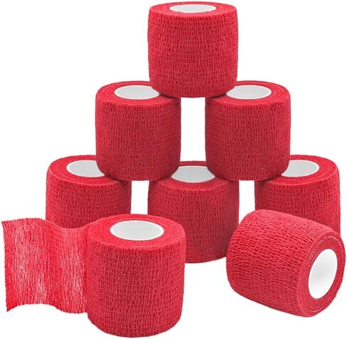 Self Adherent Wrap Bandages Self Adhering Cohesive Tape Elastic Athletic Sports Tape for Sports Sprain Swelling and Soreness on Wrist and Ankle 8PCS 2 in X 14.7 ft (Blue) in Saudi Arabia