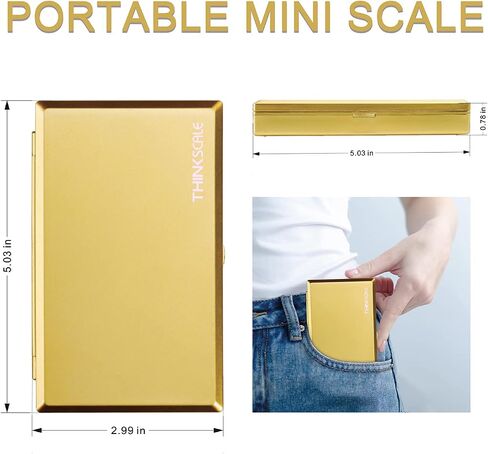 Milligram Scale, 50g/0.001g Digital Jewelry Scale, Micro Gram Scale for Powder, Medicine, Gold, Gem, Reloading, Mg Scale 6 Units, Tare, Cal Weight Included in Saudi Arabia