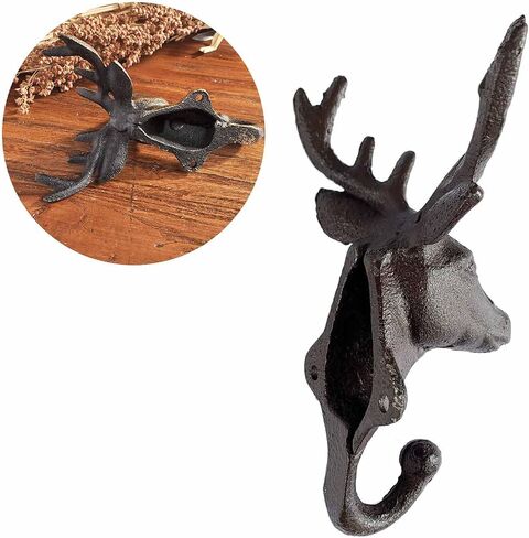 Elephant Shaped Coat Hook,Cast Iron Single Key Rustic Hook,Heavy Duty Decorative Vintage Coat Rack,Vintage Wall Mounted for Gift, Single Hook 2 Pcs in Saudi Arabia