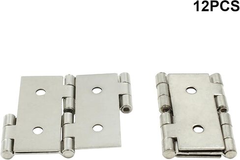 Litoexpe 12pcs Double Folding Hinges, 270 Degree Rotation Screen Door Hinges, Metal Folding Acting Hinges with Mounting Screws (47mmx54mm, Brown) in Saudi Arabia