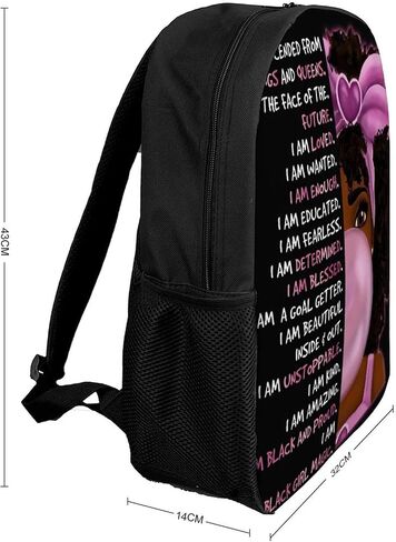 African Girls Cute 3D Printed Backpacks Boys Girls Backpacks Lightweight Rucksack Backpack Picnic/Work/Travel - 17IN in Saudi Arabia
