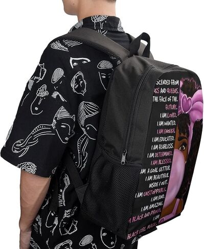 African Girls Cute 3D Printed Backpacks Boys Girls Backpacks Lightweight Rucksack Backpack Picnic/Work/Travel - 17IN in Saudi Arabia