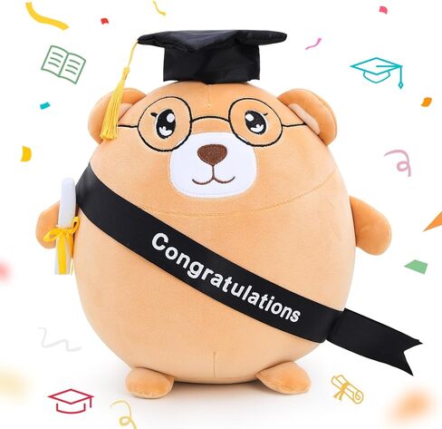 Emoin Graduation Bear Plush Graduation Gifts for Boys and Girls, 11.8'' Graduation Stuffed Animal Bear Plush Pillow with Cap,Graduation Plush Animal Gift for Her, for Him, for College, High School in Saudi Arabia