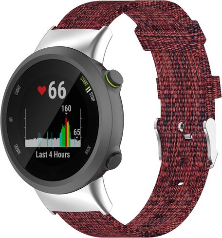 Woven Band Fit for Garmin Forerunner 45, Garmin Swim 2, Nylon Fabric Breathable Replacement Bands Wristbands Straps Bracelet Accessories for Garmin Forerunner 45S Men Women in Saudi Arabia