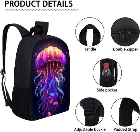 PinUp Angel Cool Tiger Backpack For School Bag Kids Cool Magical Animal Bag For Children Boys and Girls Bookbag in Saudi Arabia