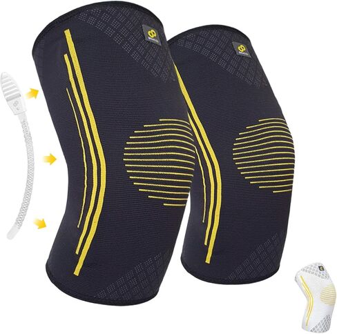 Bracoo Knee Brace, Compression Sleeve Support with Side Stabilizers for Men Women, Lightweight & Breathable Support - Arthritis Pain, Meniscus Tear, Injury Recovery, Hiking, Running, Workout, KE92 in Saudi Arabia