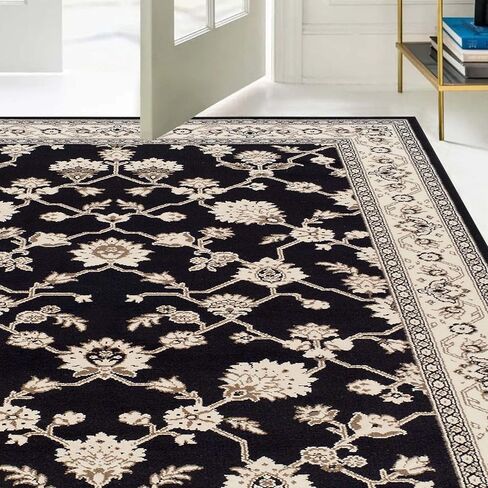 Superior Elegant Kingfield Collection Runner Rug, 8mm Pile Height with Jute Backing, Classic Bordered Rug Design, Anti-Static, Water-Repellent Rugs, 2' 7" x 8', Red in Saudi Arabia