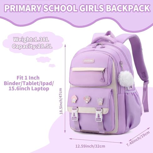 Girls Backpack for School,Kids Backpack with Pencil Case Set for Elementary Primary Middle High School Teen Bookbag (3PCS Blue) in Saudi Arabia