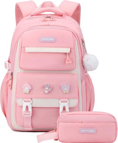 Girls Backpack for School,Kids Backpack with Pencil Case Set for Elementary Primary Middle High School Teen Bookbag (3PCS Blue) in Saudi Arabia